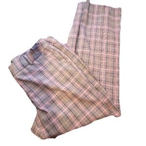 7th Avenue plaid straight leg pants size 14 new